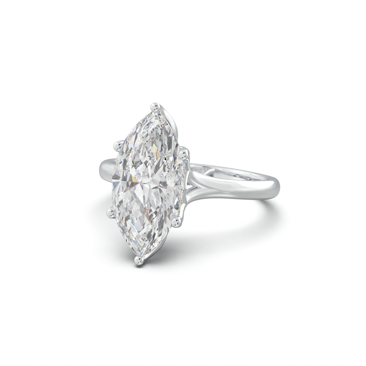 Marquise Solitaire with Hidden Diamond Accent