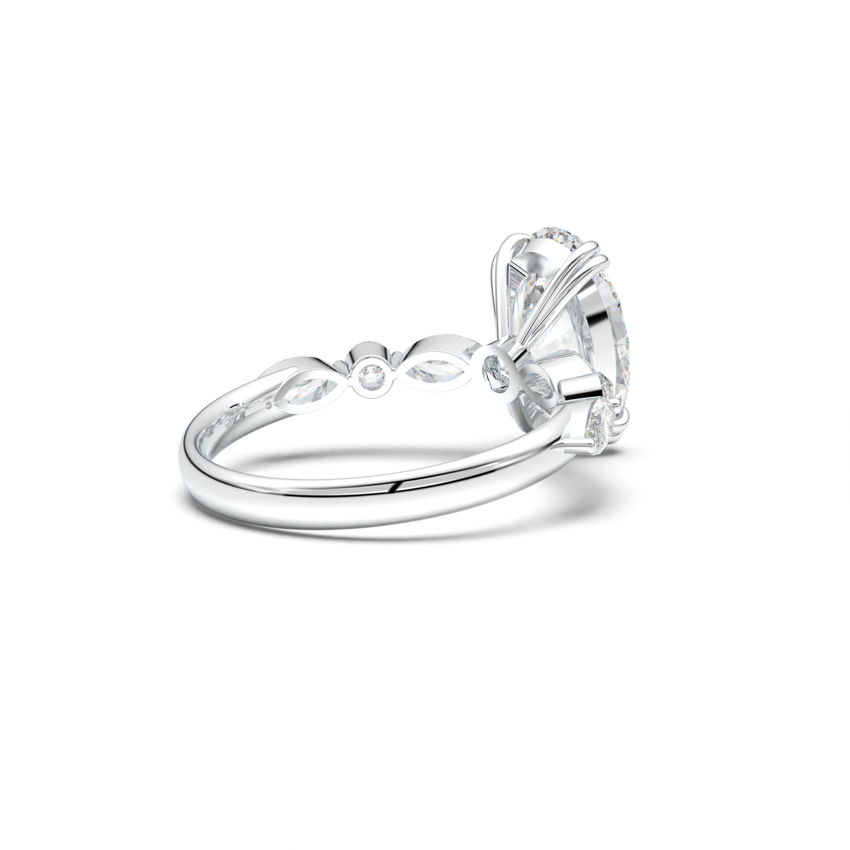Oval Mixed-Shape Engagement Ring