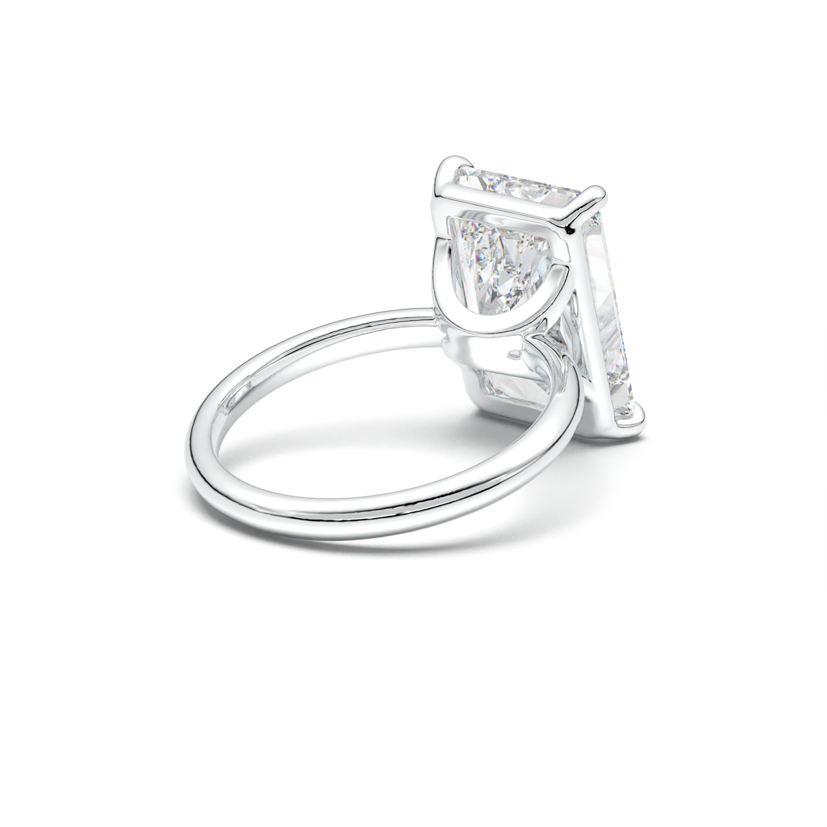 Radiant Solitaire Horseshoe Setting Engagement Ring