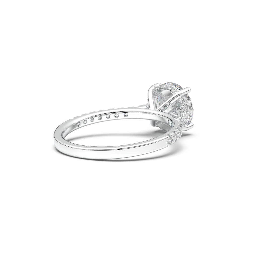 Round Pavé Engagement Ring