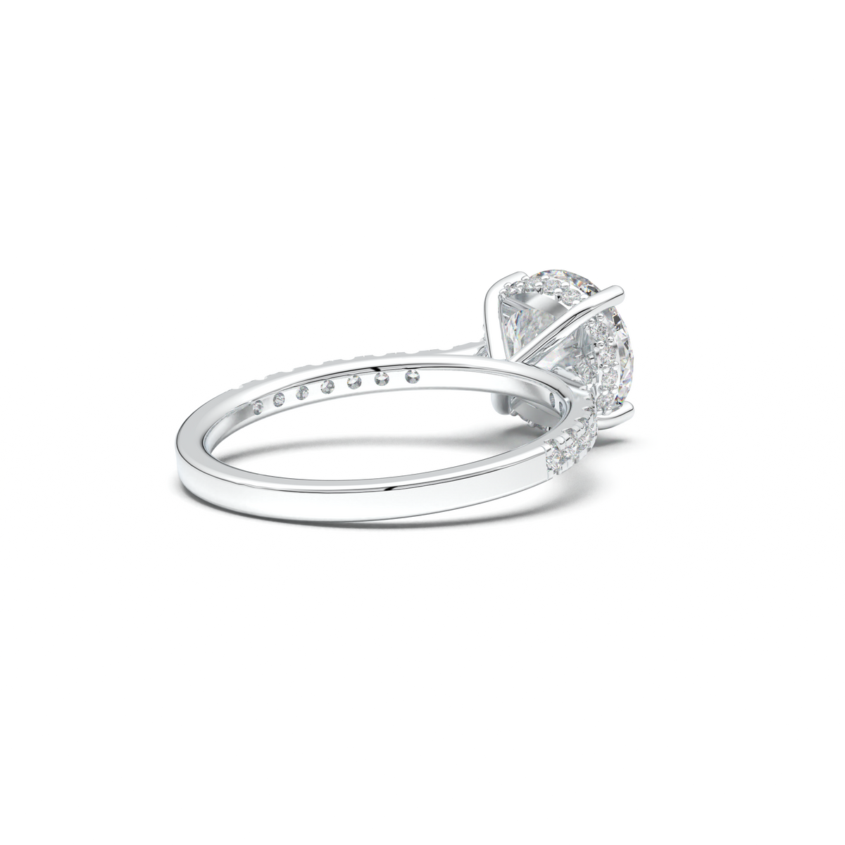 Round Pavé Engagement Ring