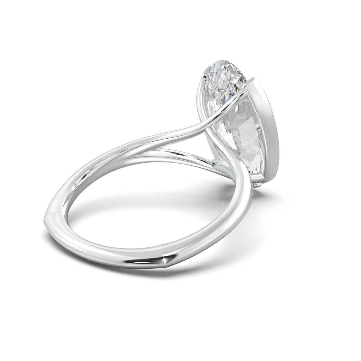 Moval Halo Pavé Engagement Ring