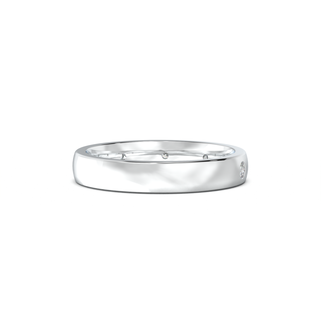 Five-Diamond Flush-Set Men's Band