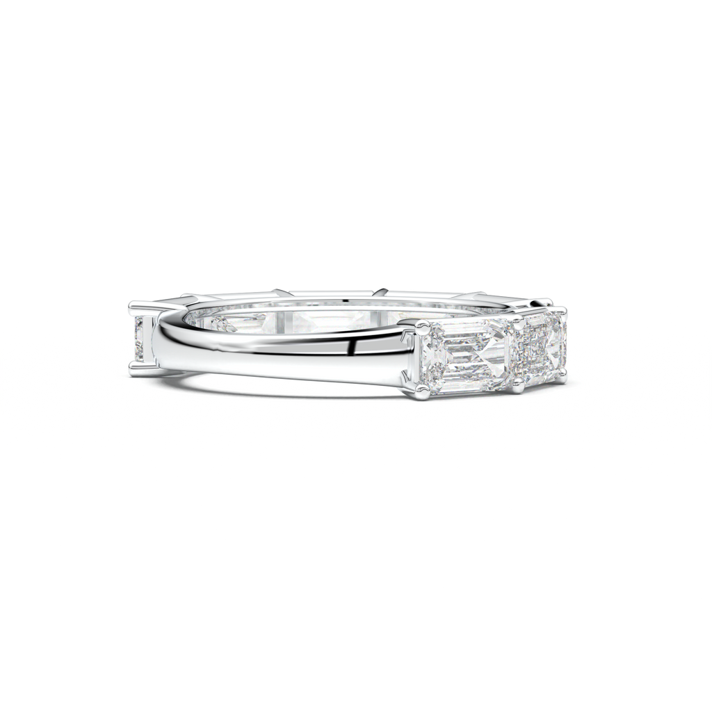 Emerald-Cut Six-Stone Wedding Band