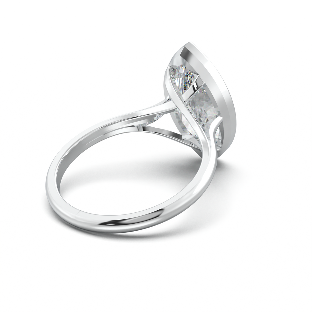Marquise Bezel Solitaire Engagement Ring