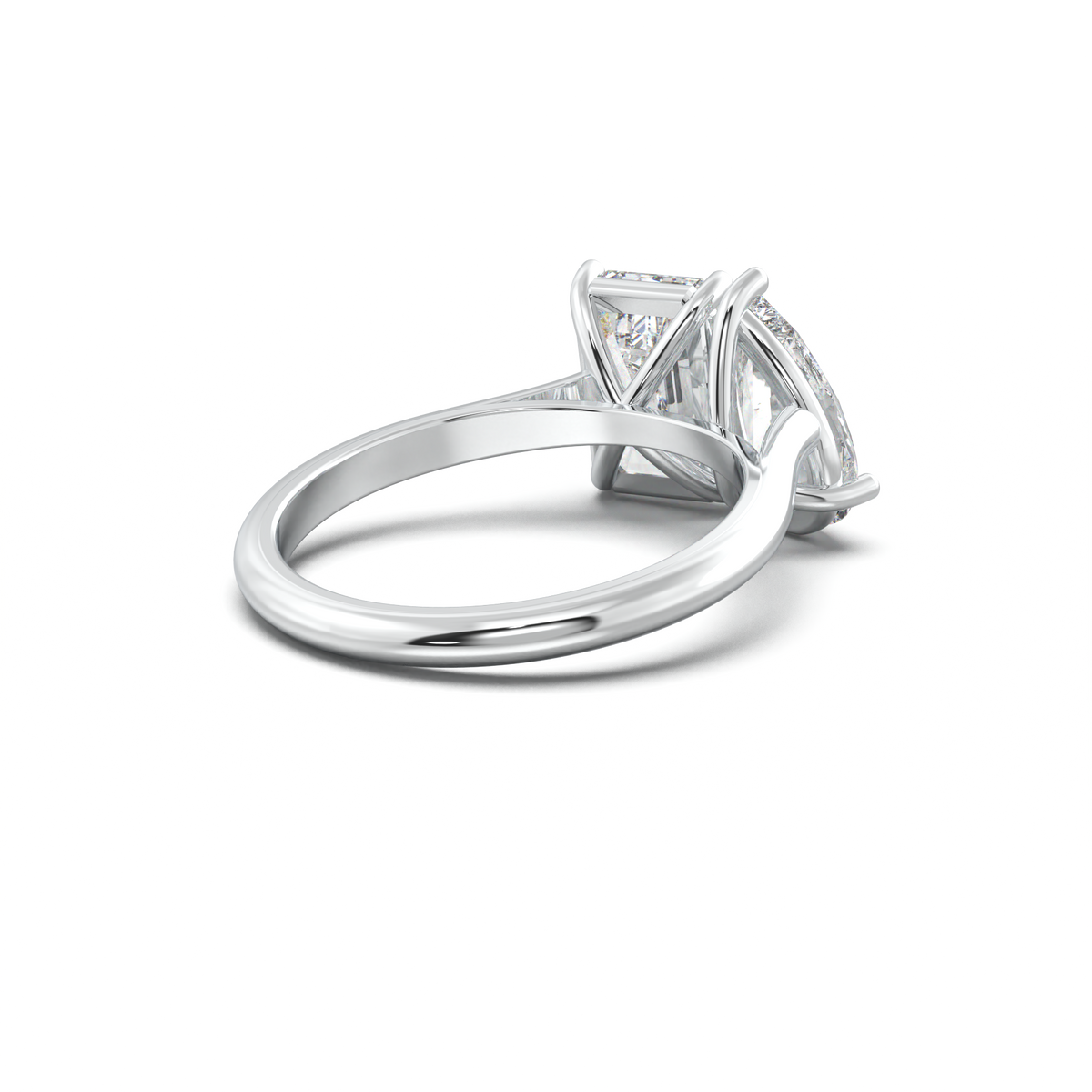 Pear & Emerald Toi et Moi Engagement Ring