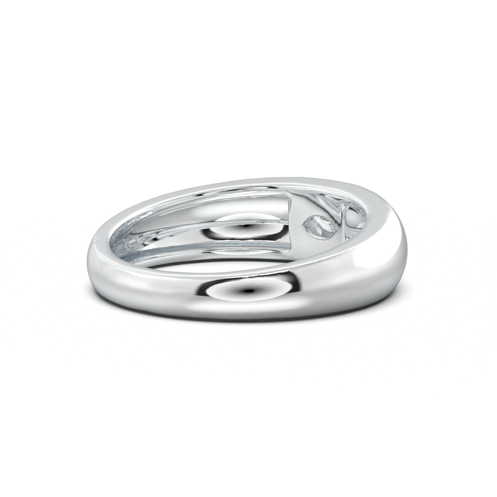 Flush-Set Marquise Men's Band