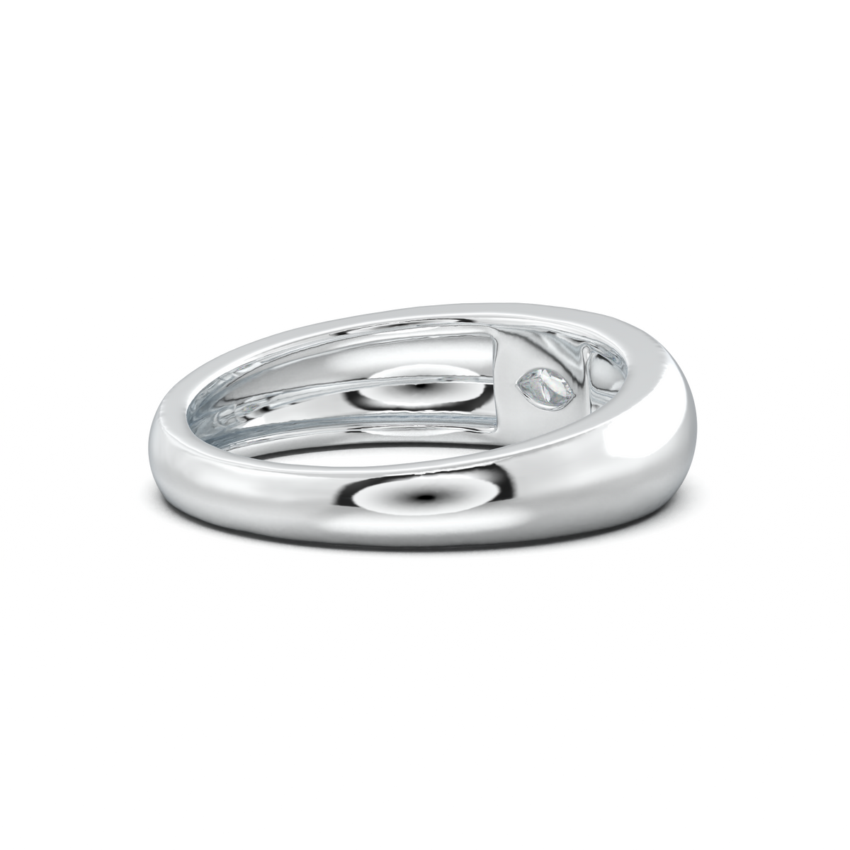 Flush-Set Marquise Men's Band