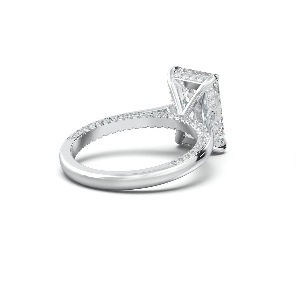 Radiant Pavé Hidden Halo Engagement Ring