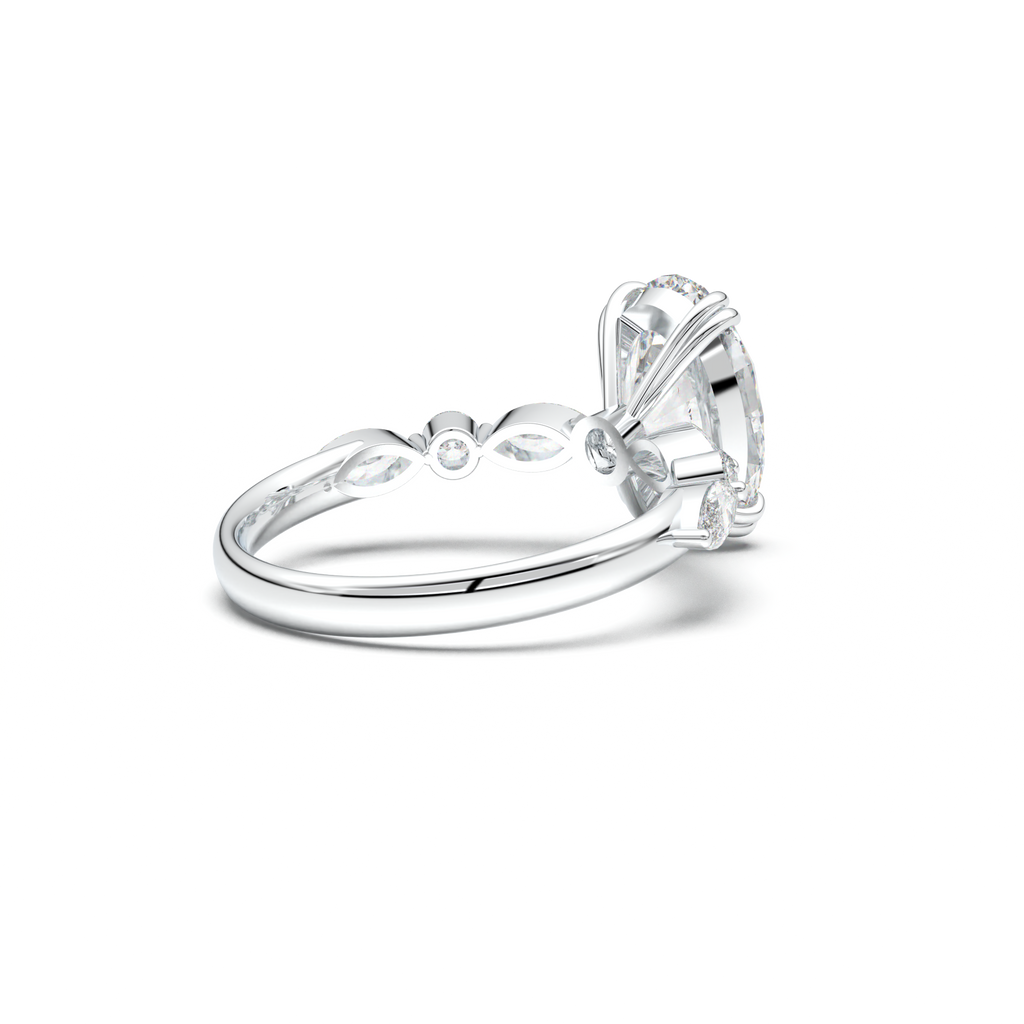 Oval Mixed-Shape Engagement Ring