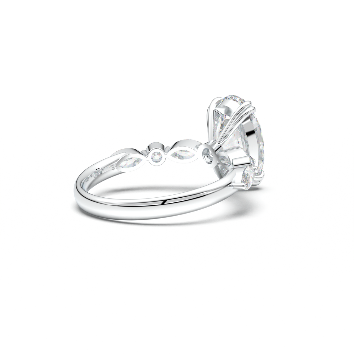 Oval Mixed-Shape Engagement Ring