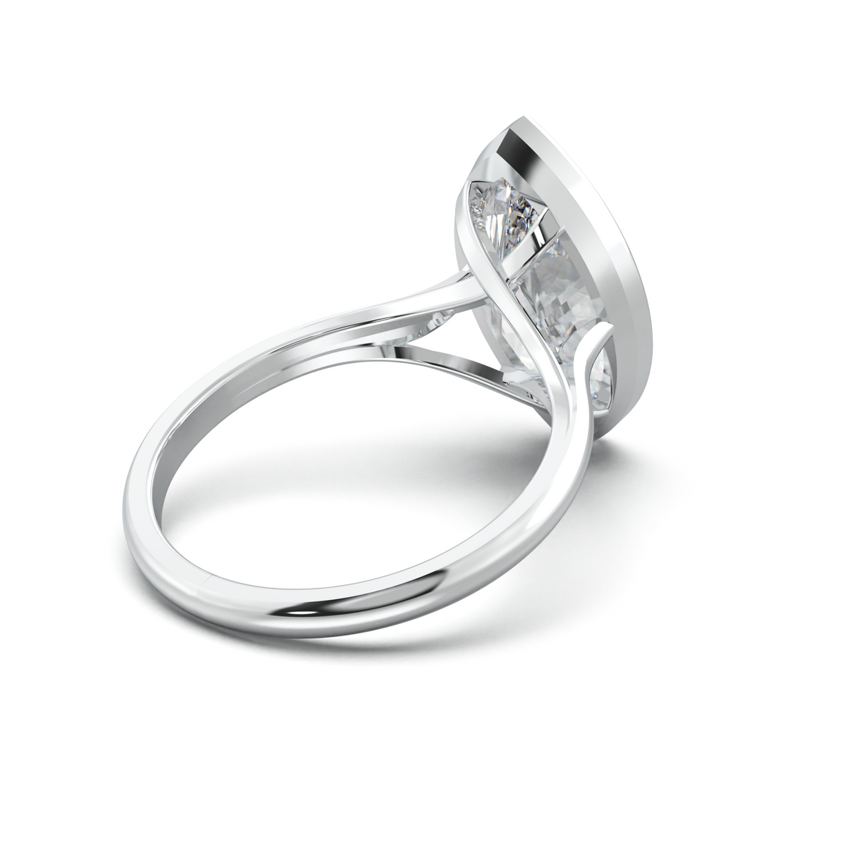 Marquise Bezel Solitaire Engagement Ring