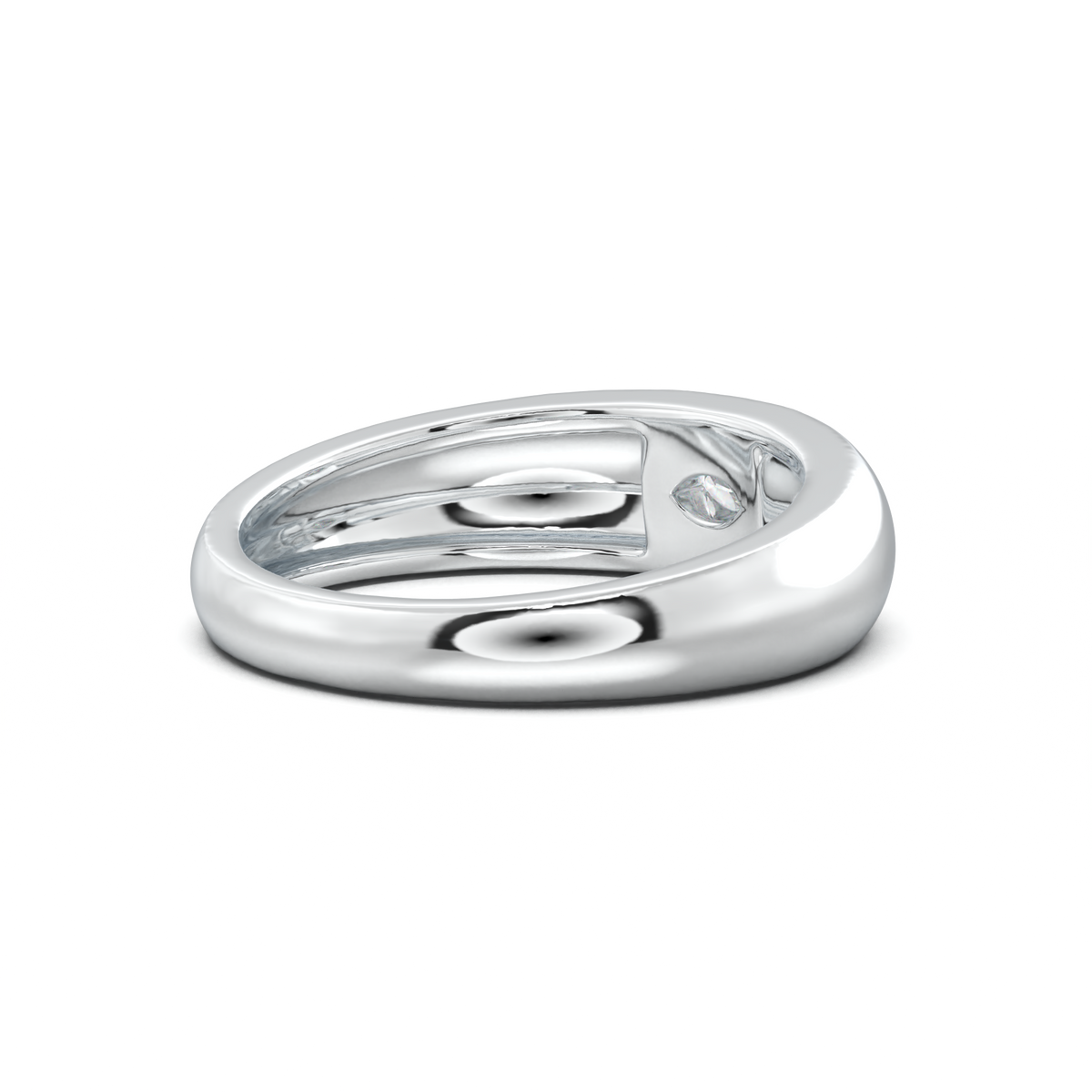 Flush-Set Marquise Men's Band
