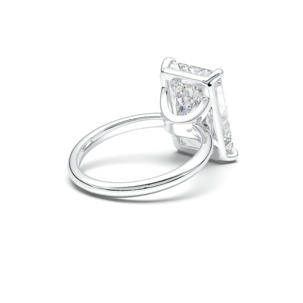 Radiant Solitaire Horseshoe Setting Engagement Ring