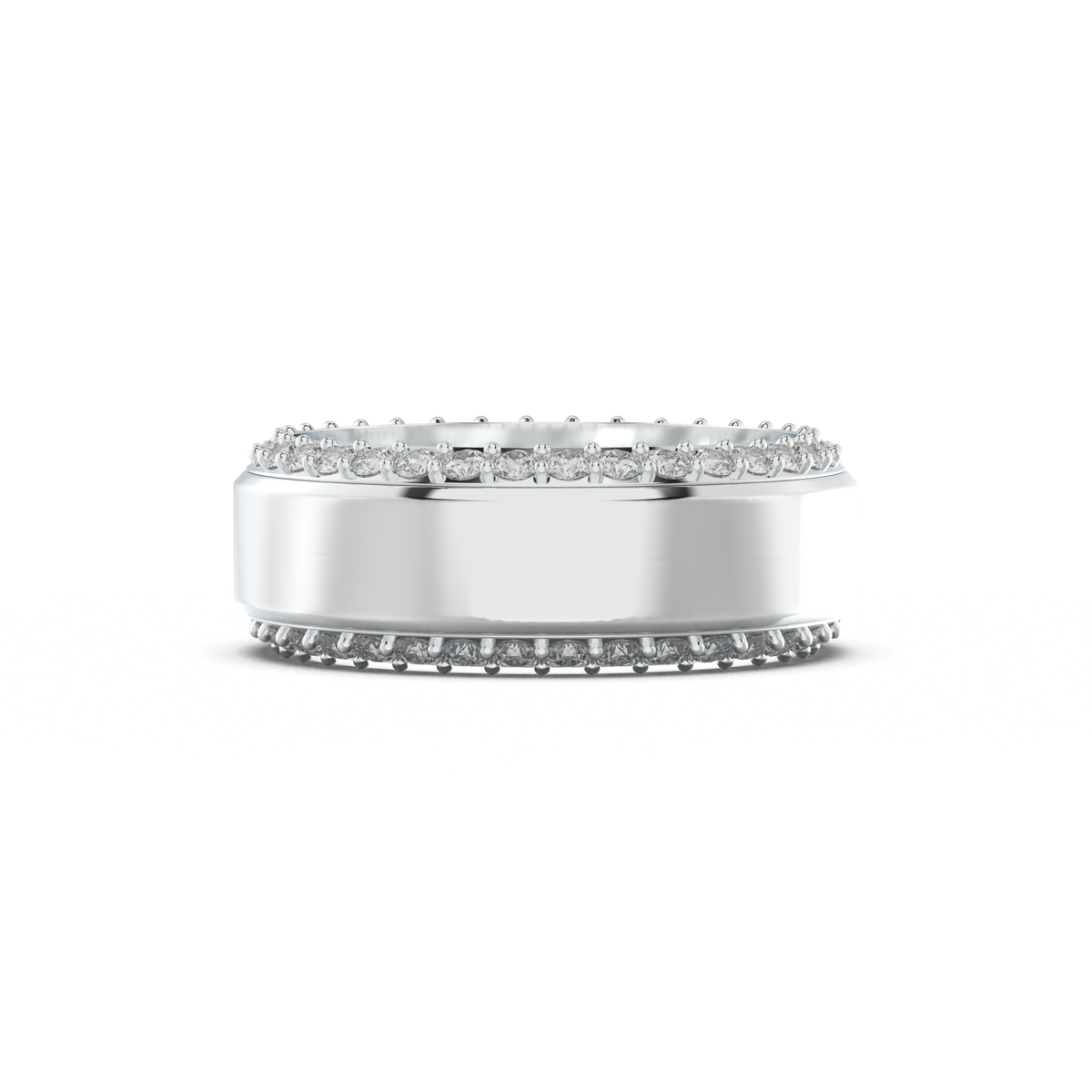 Double Pavé Edge Men's Band
