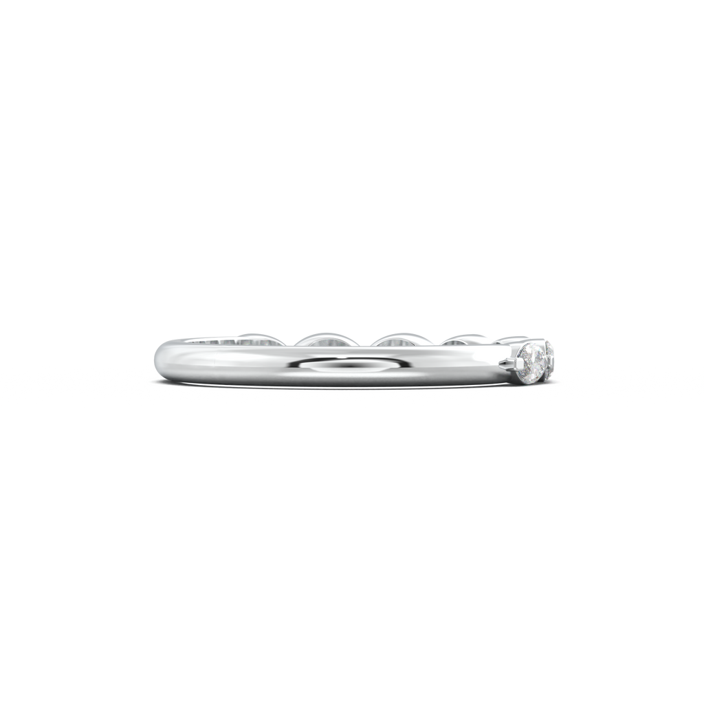 East-West Marquise Half-Eternity Wedding Band