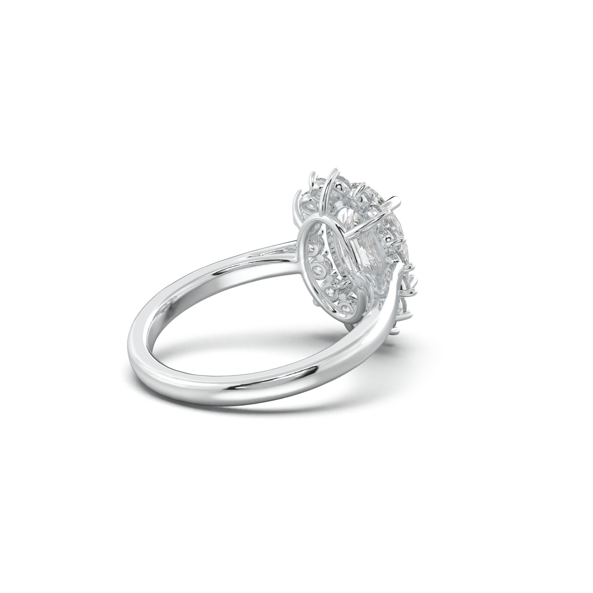 Oval Halo Engagement Ring