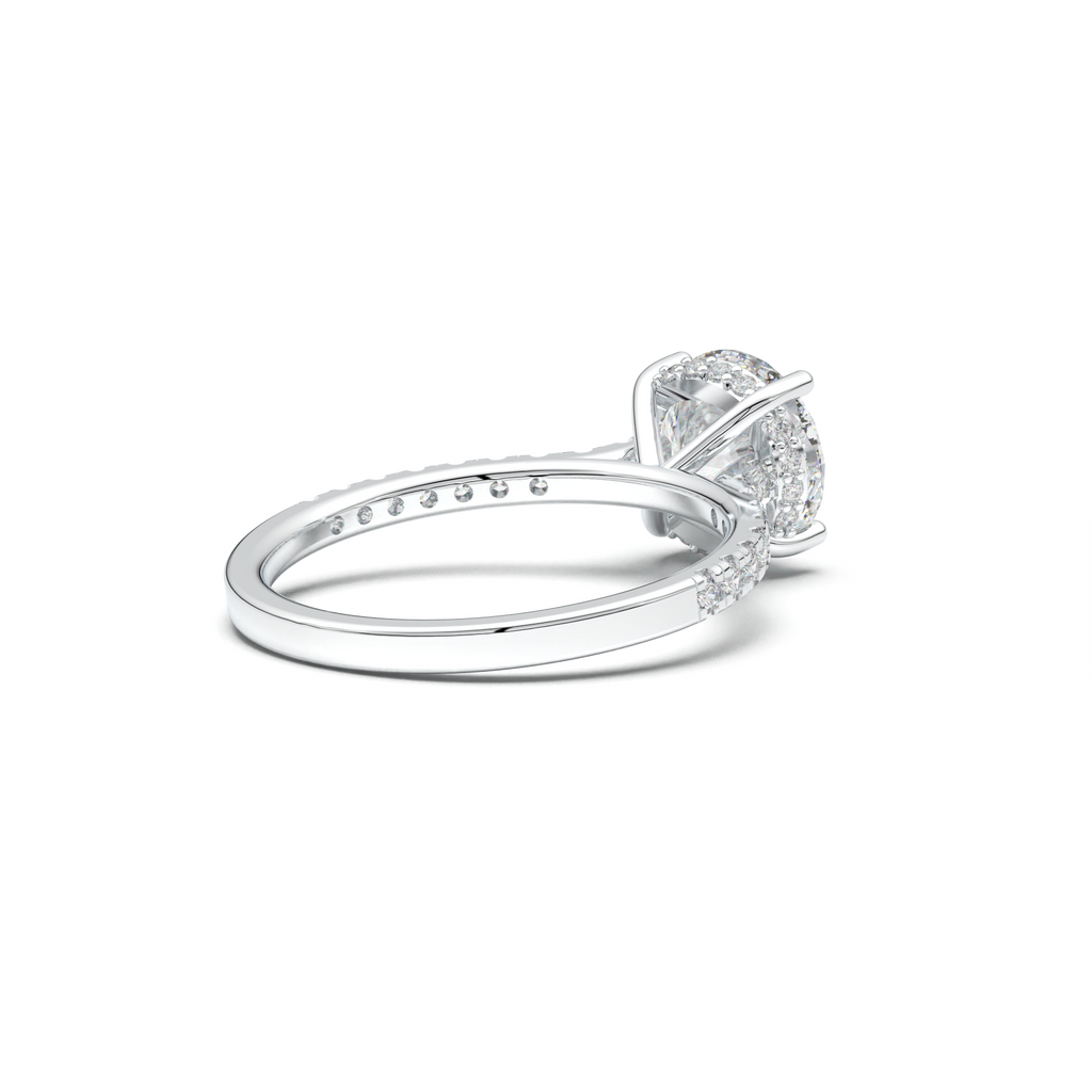 Round Pavé Engagement Ring