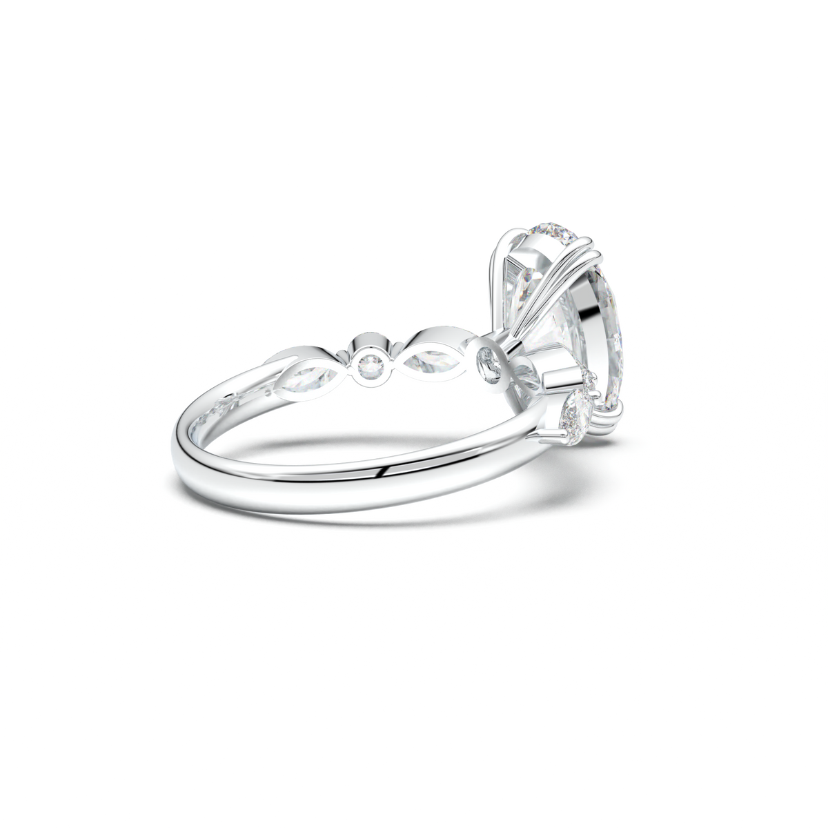 Oval Mixed-Shape Engagement Ring