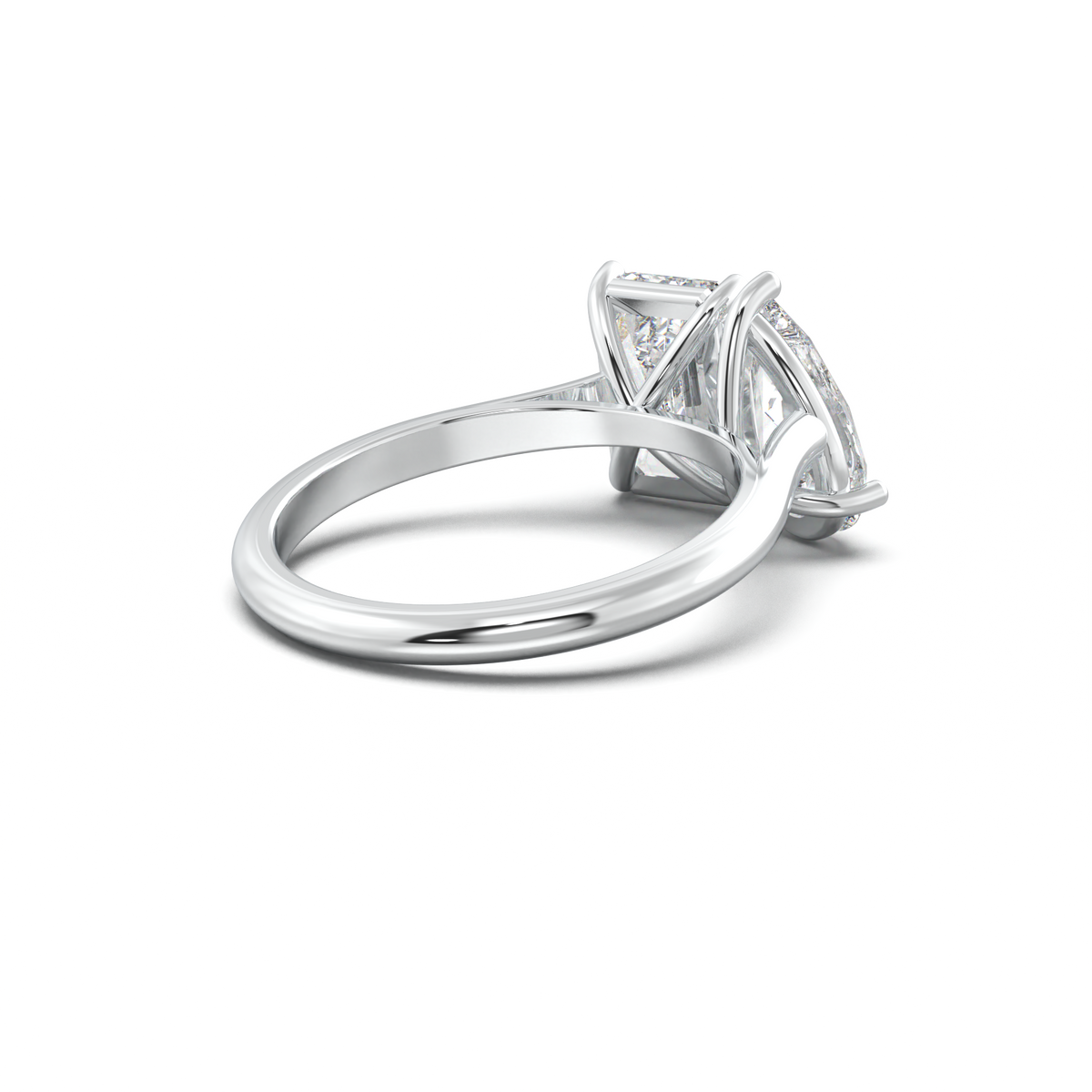 Pear & Emerald Toi et Moi Engagement Ring