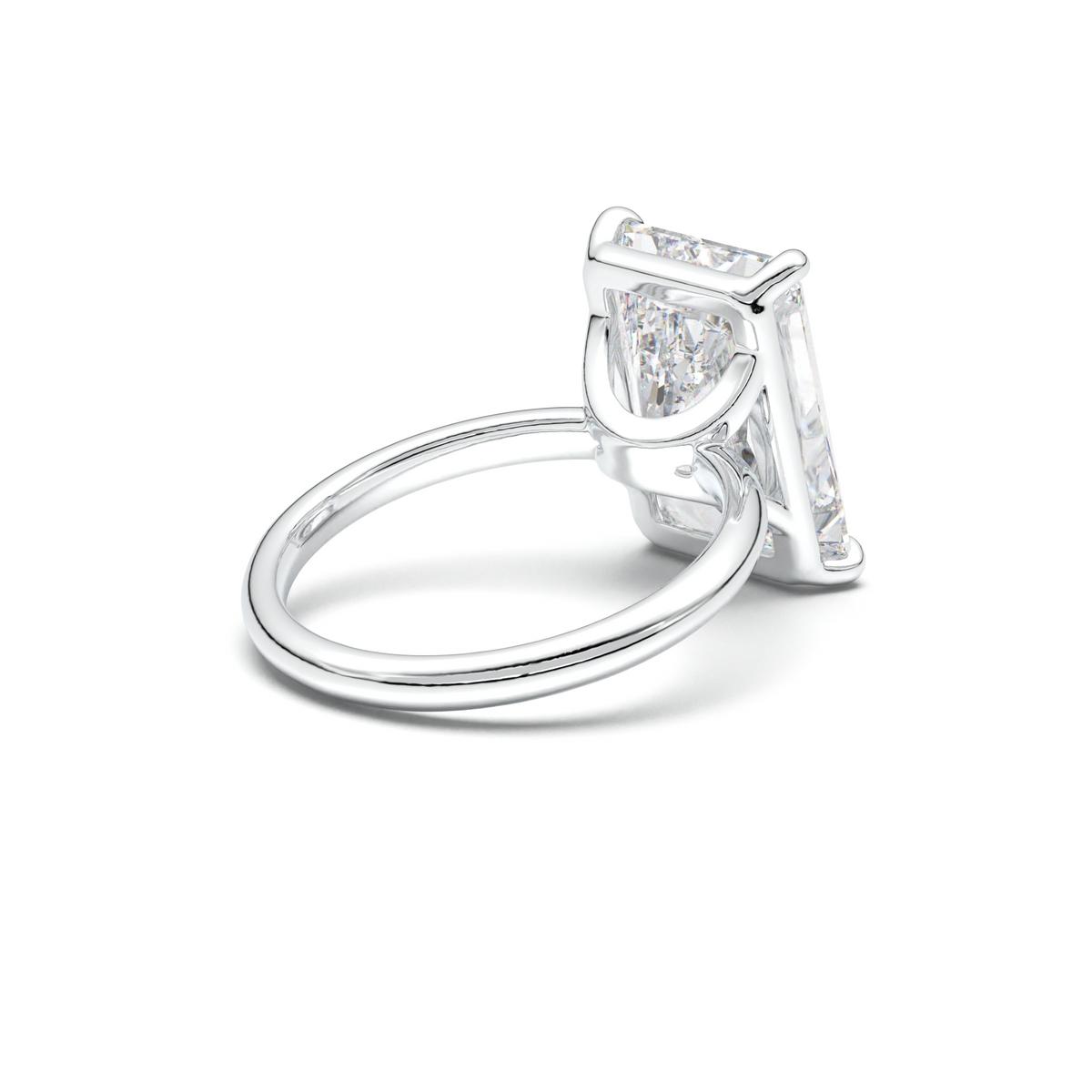Radiant Solitaire Horseshoe Setting Engagement Ring