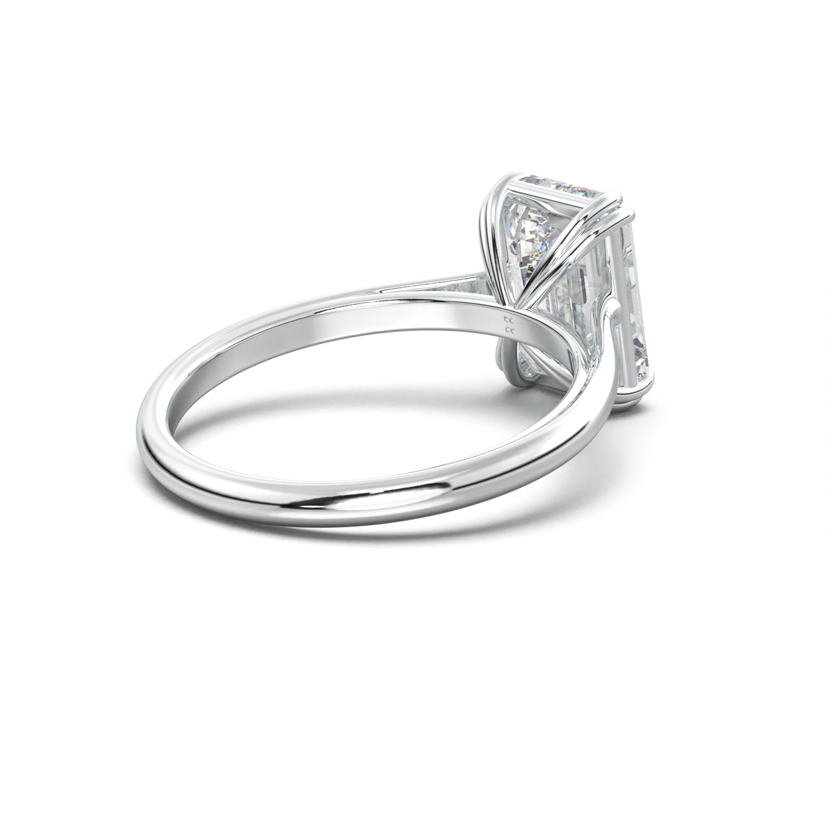 Emerald Solitaire Engagement Ring
