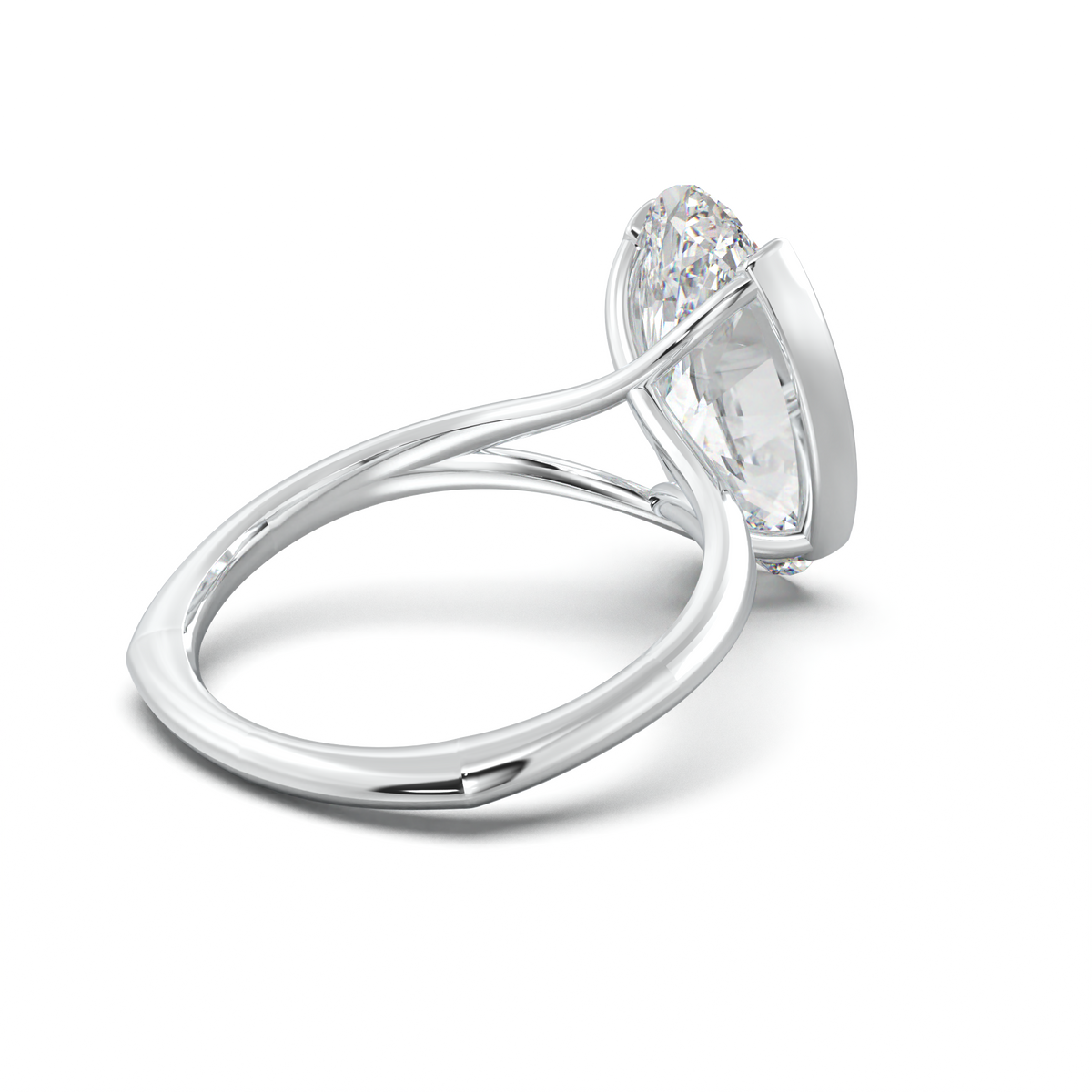 Moval Halo Pavé Engagement Ring