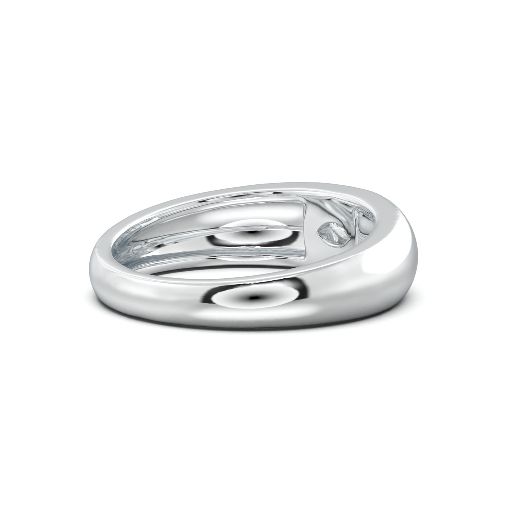 Flush-Set Marquise Men's Band