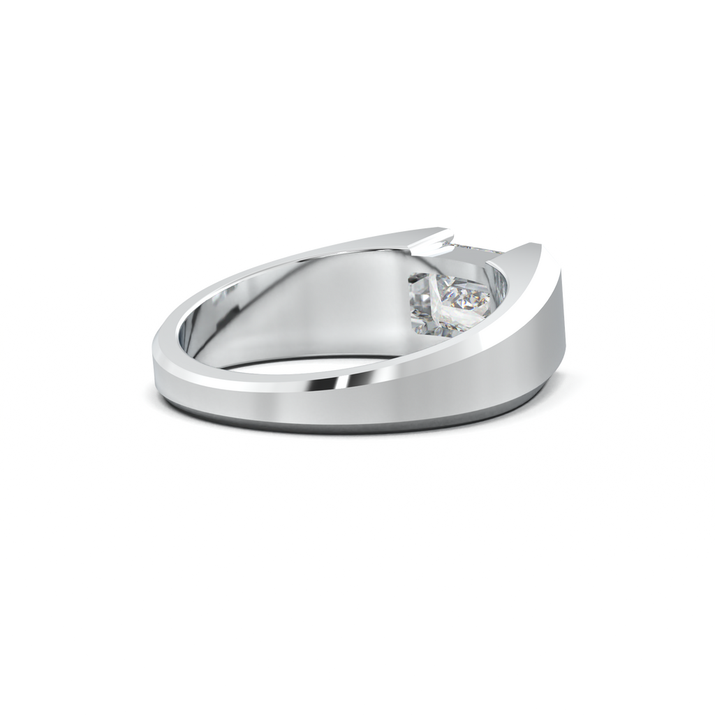 East-West Emerald Men's Ring