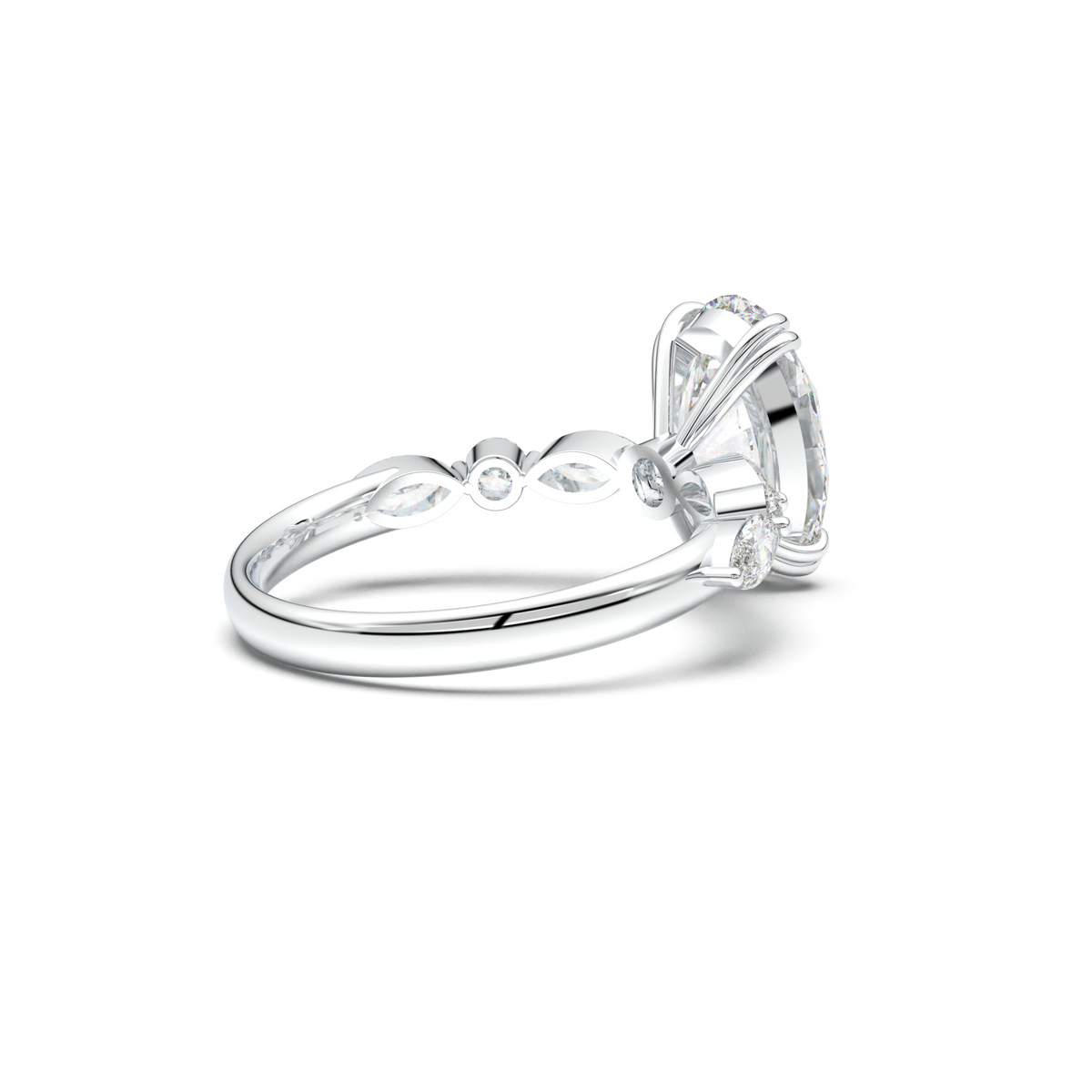 Oval Mixed-Shape Engagement Ring