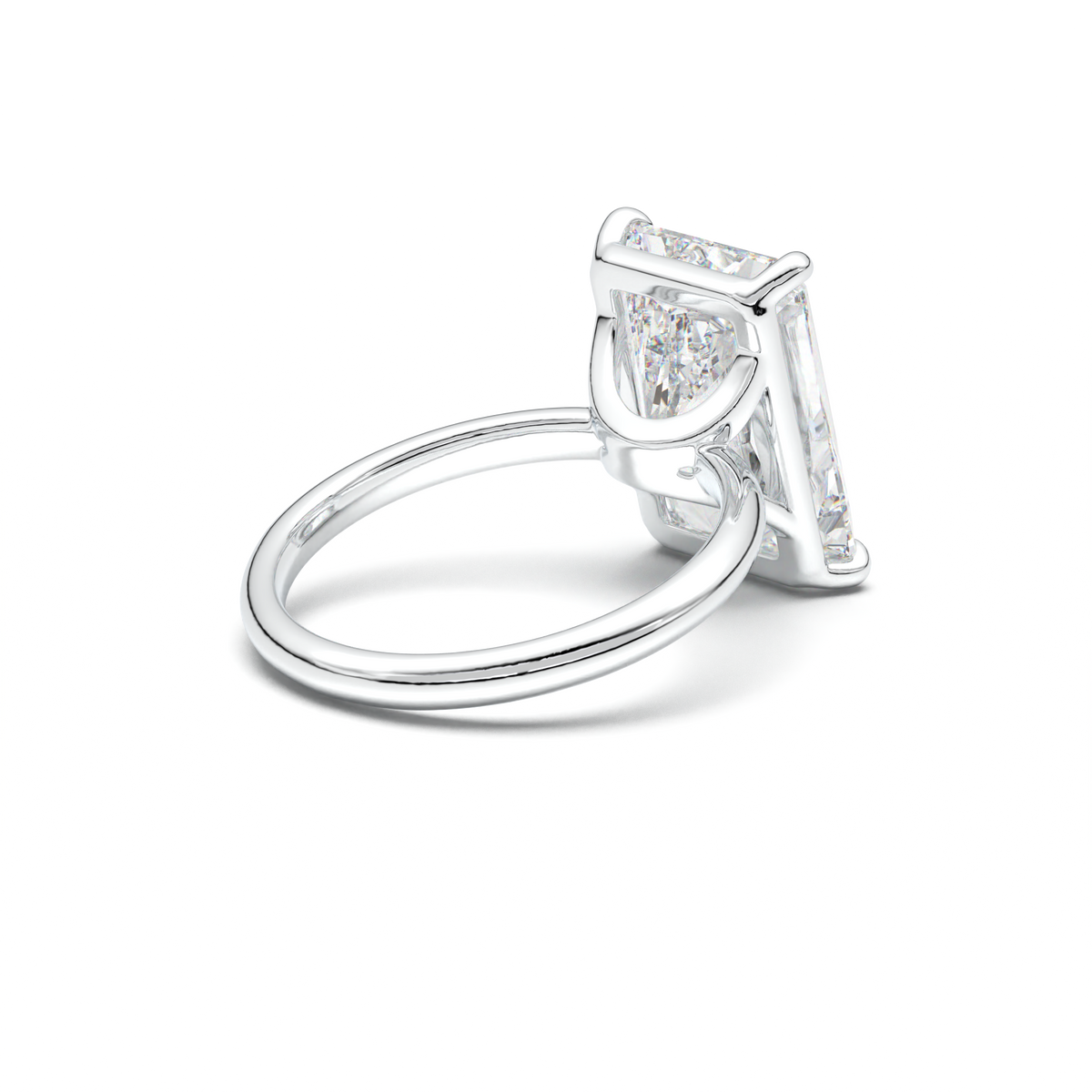 Radiant Solitaire Horseshoe Setting Engagement Ring