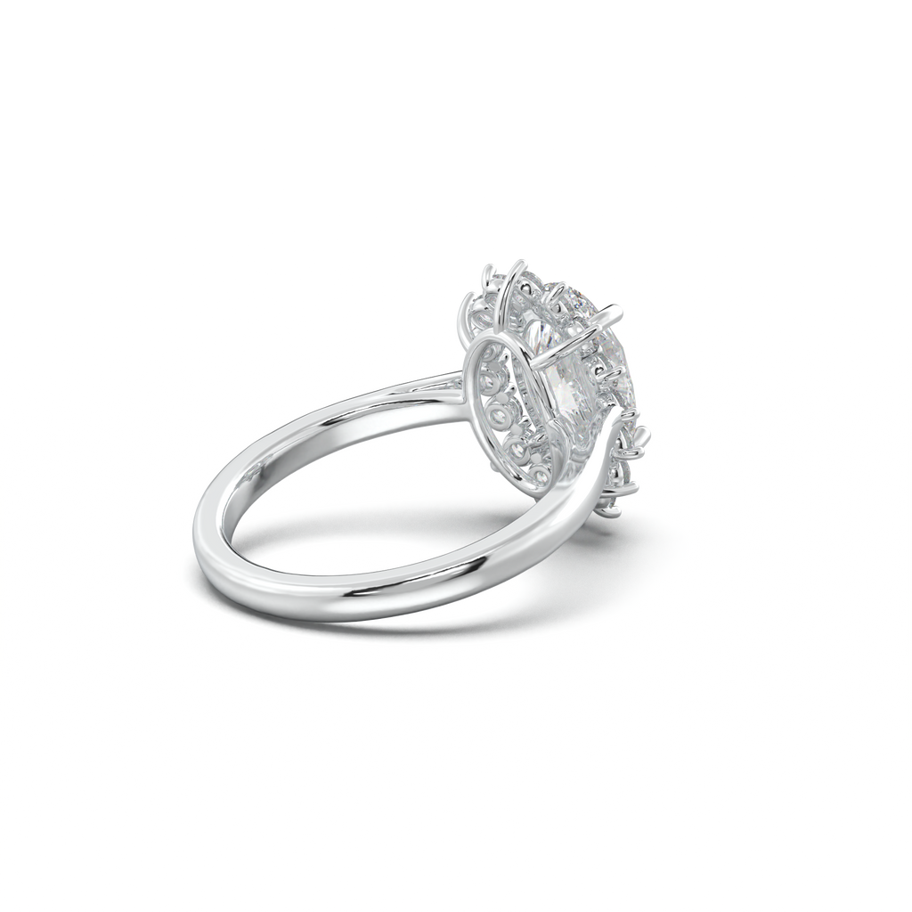 Oval Halo Engagement Ring