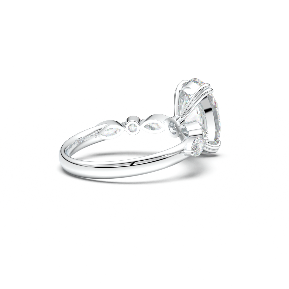 Oval Mixed-Shape Engagement Ring