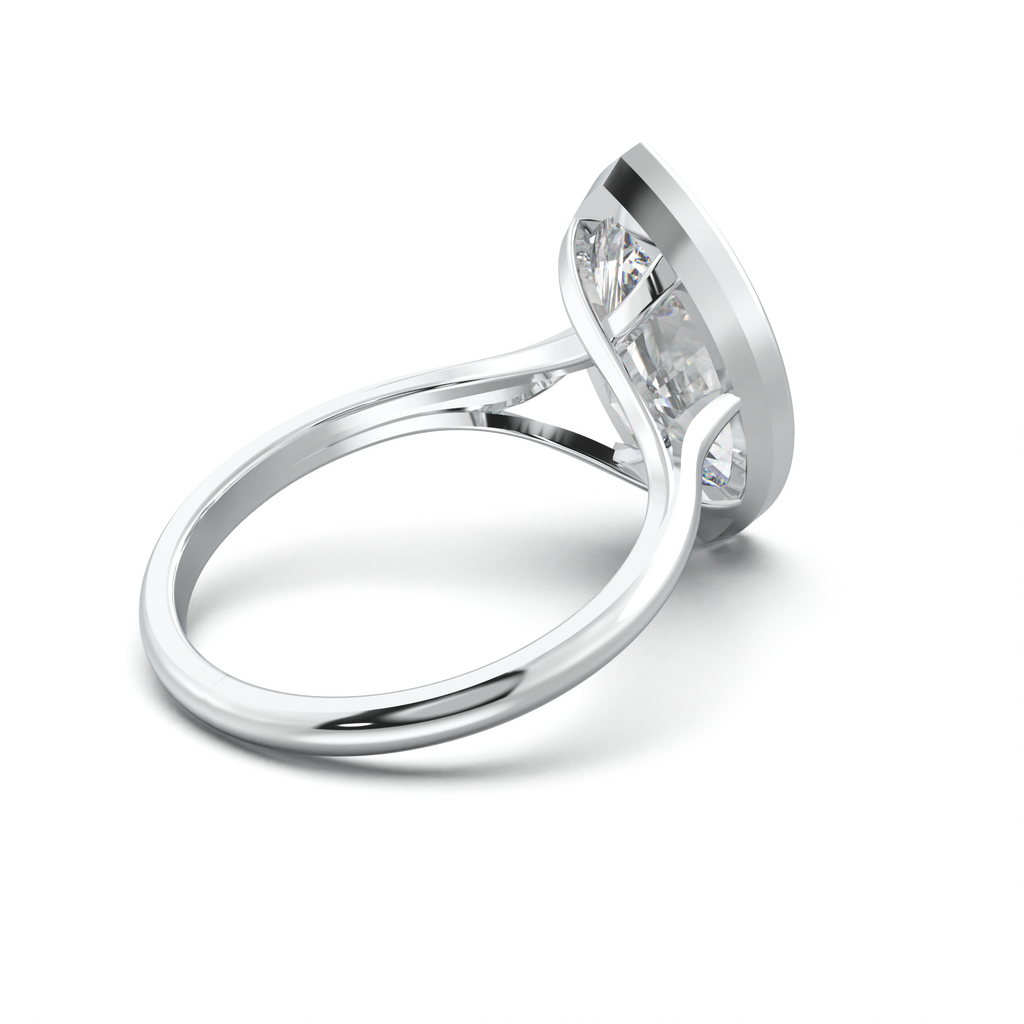 Marquise Bezel Solitaire Engagement Ring