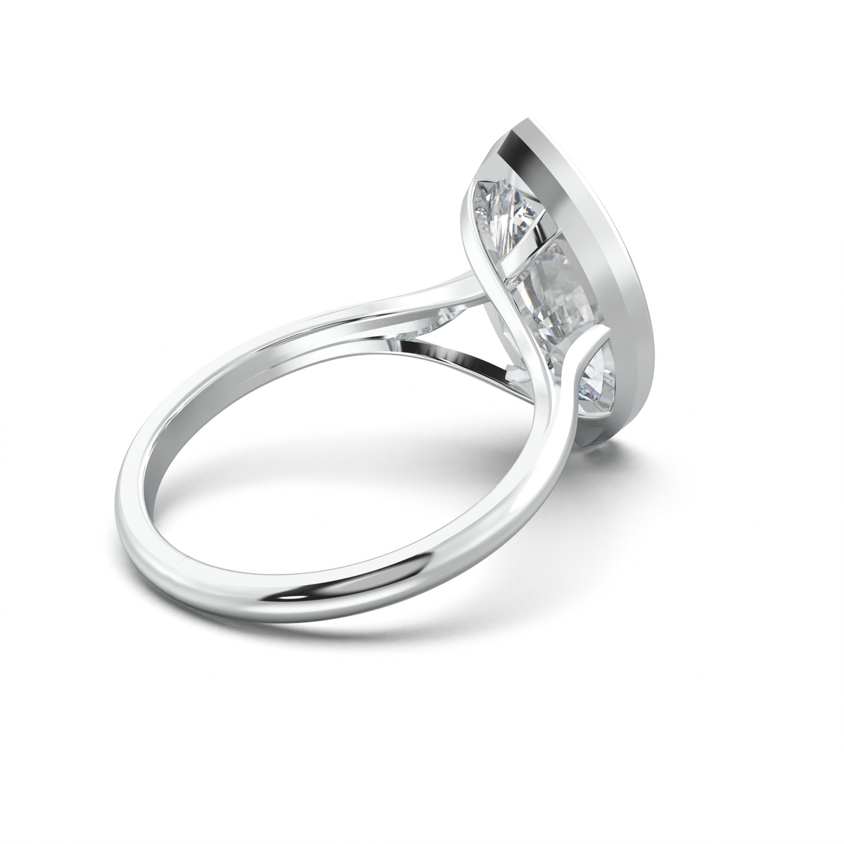 Marquise Bezel Solitaire Engagement Ring