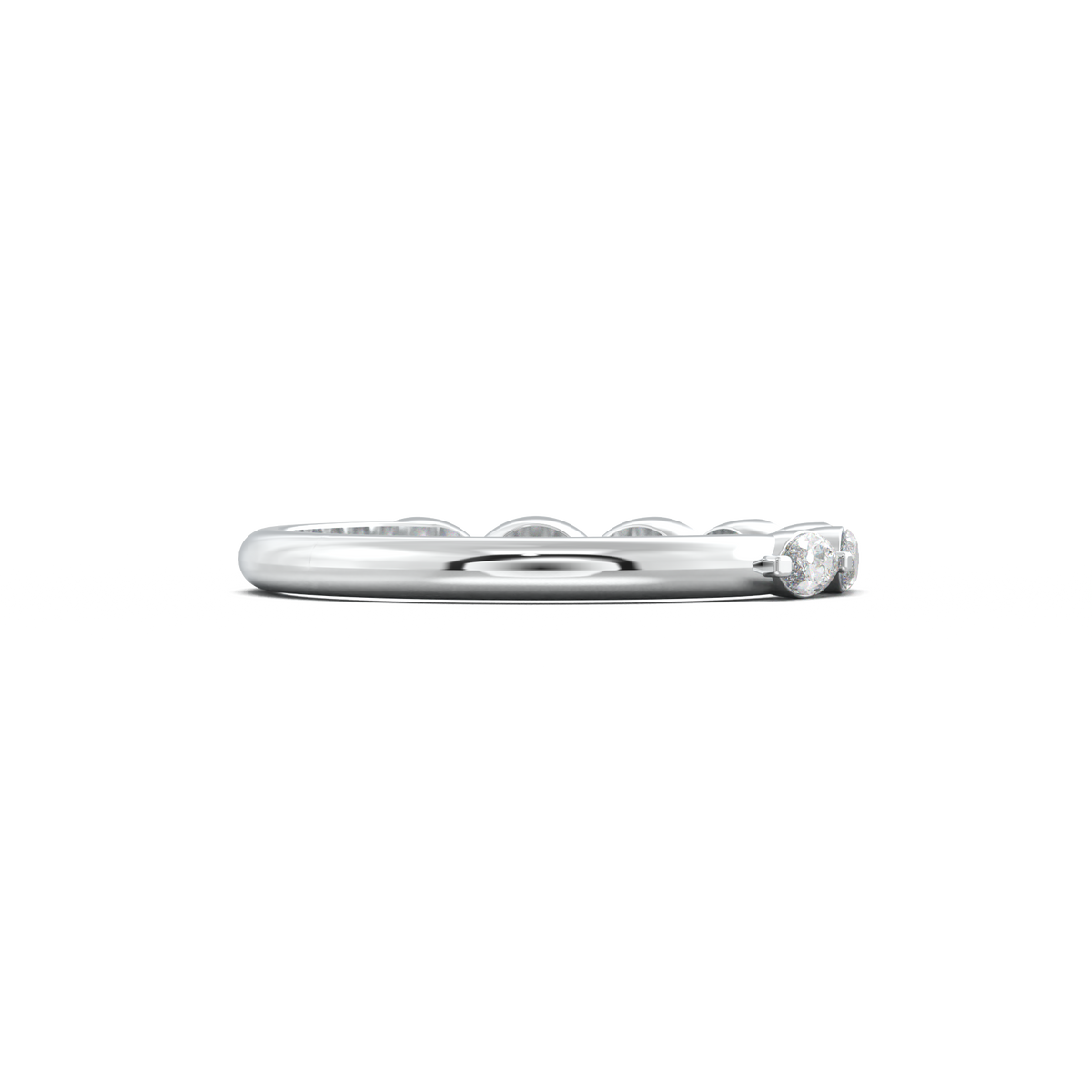 East-West Marquise Half-Eternity Wedding Band