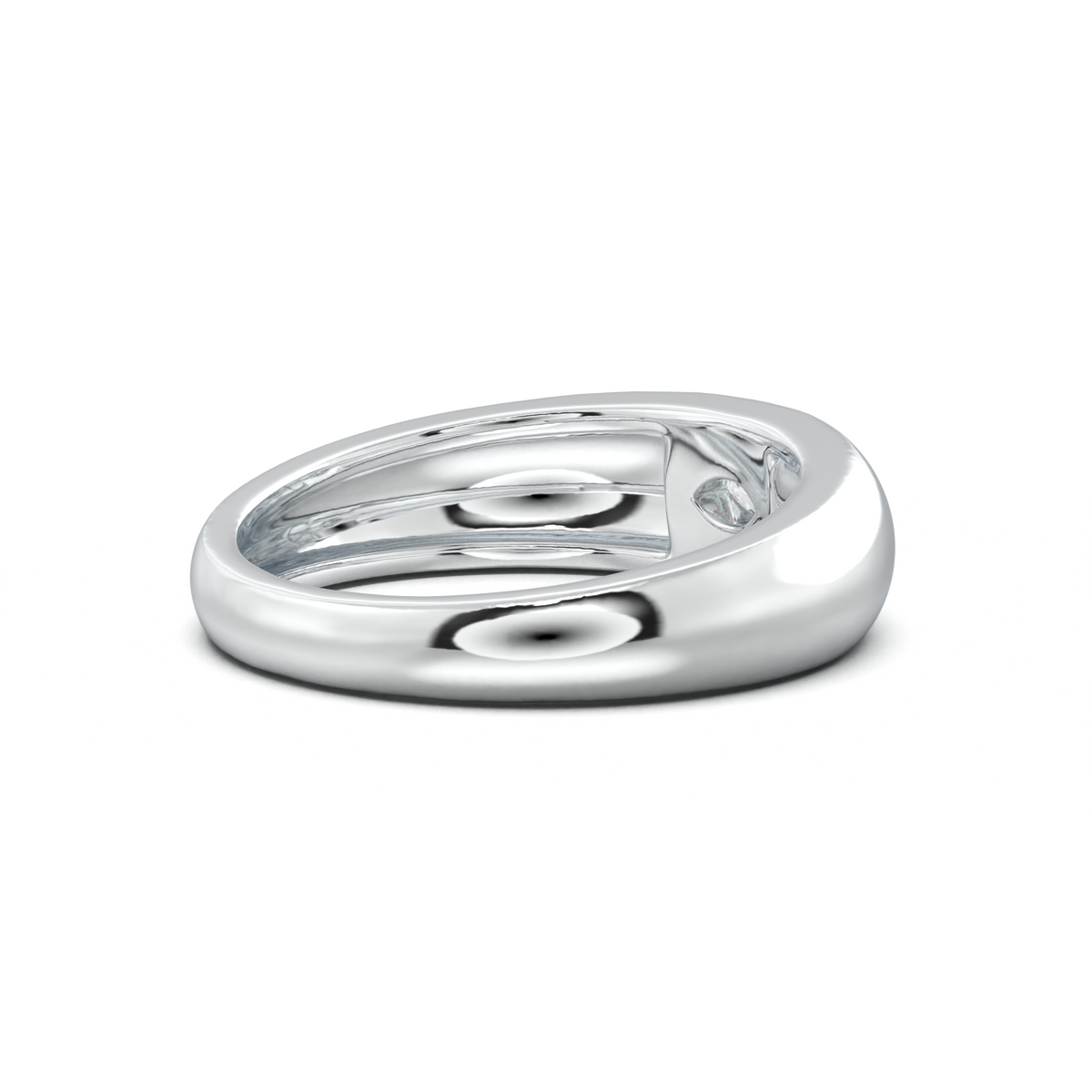 Flush-Set Marquise Men's Band