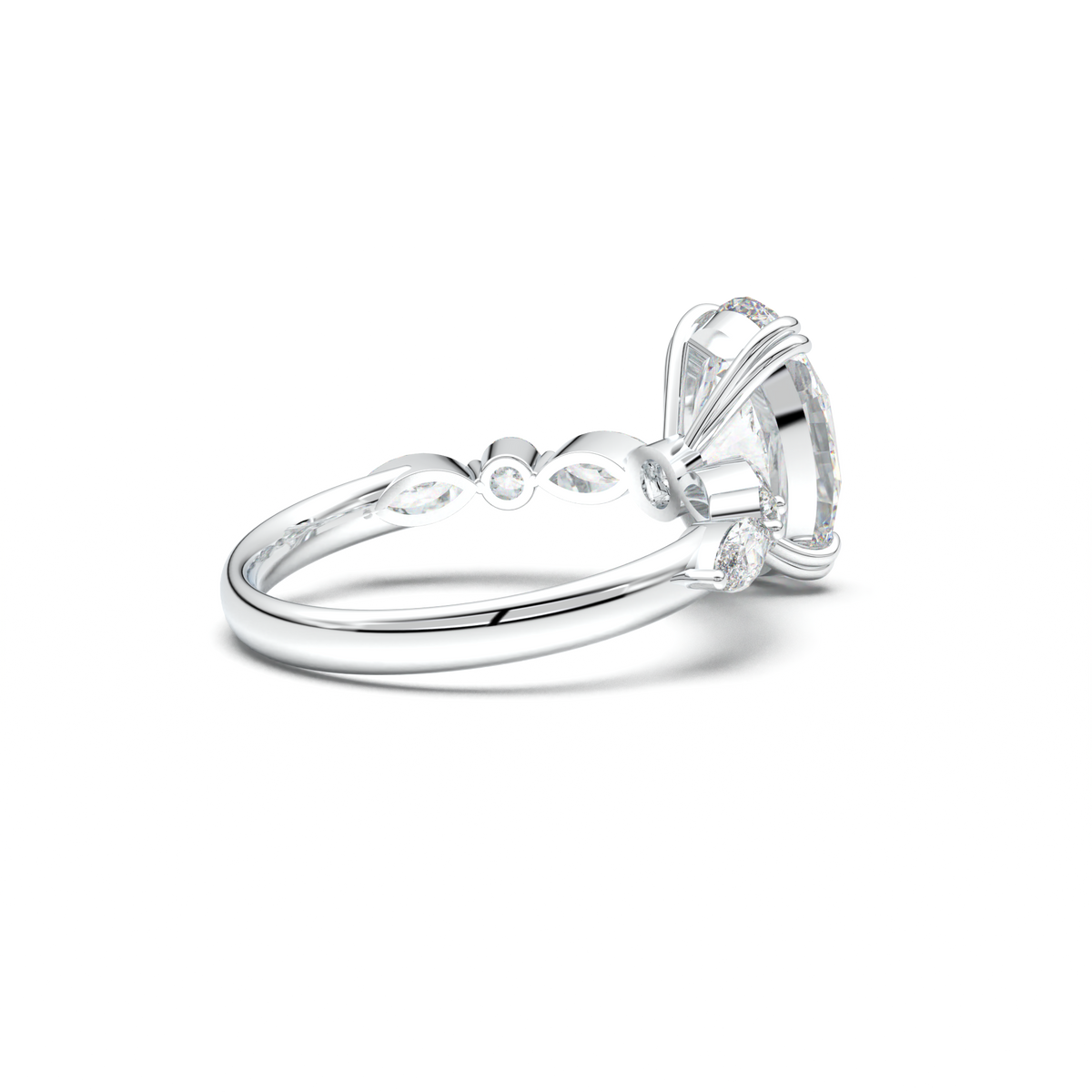 Oval Mixed-Shape Engagement Ring