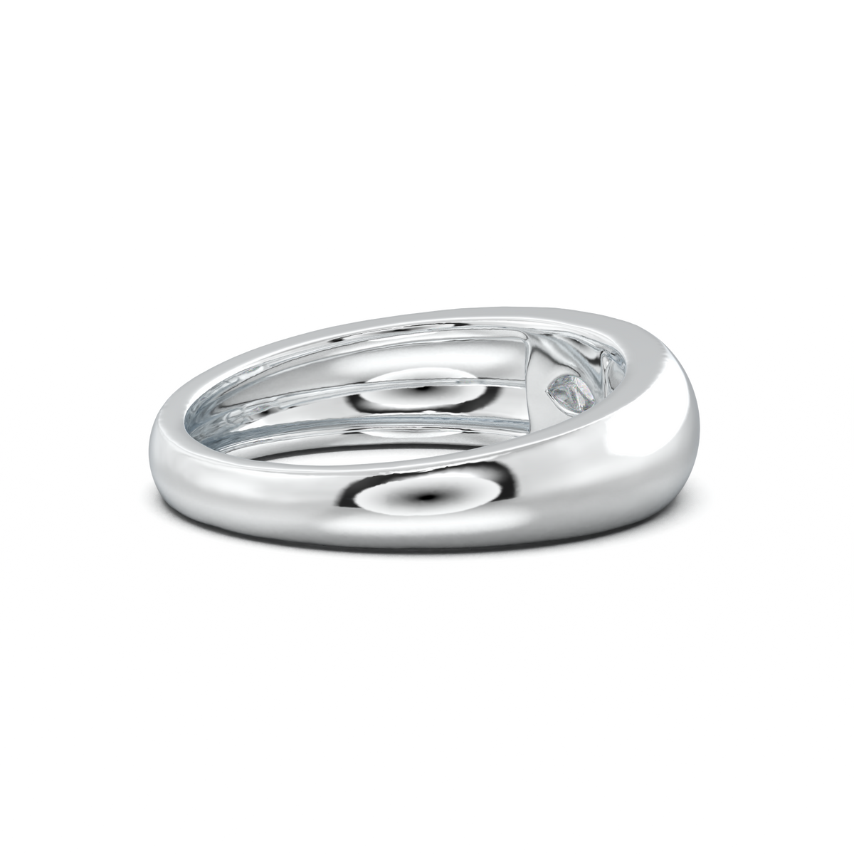Flush-Set Marquise Men's Band
