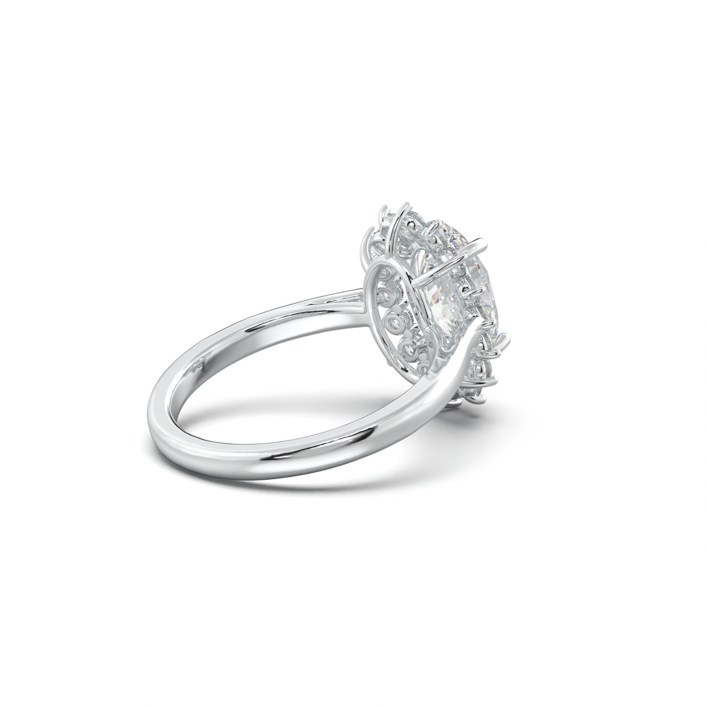 Oval Halo Engagement Ring