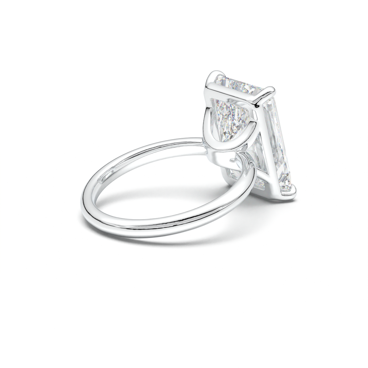 Radiant Solitaire Horseshoe Setting Engagement Ring