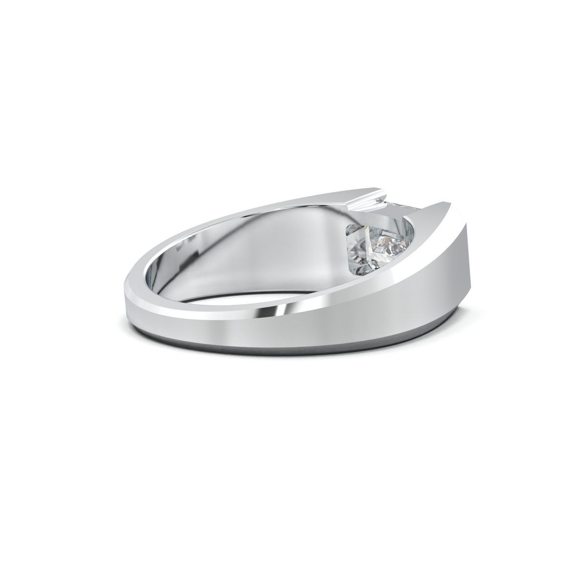 East-West Emerald Men's Ring