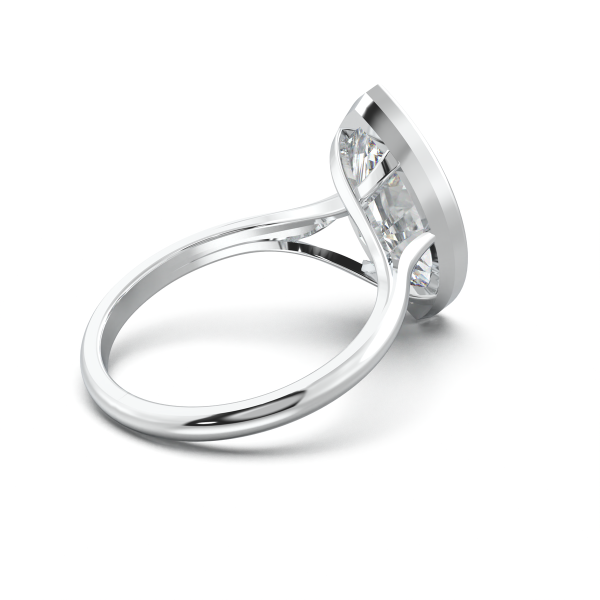 Marquise Bezel Solitaire Engagement Ring