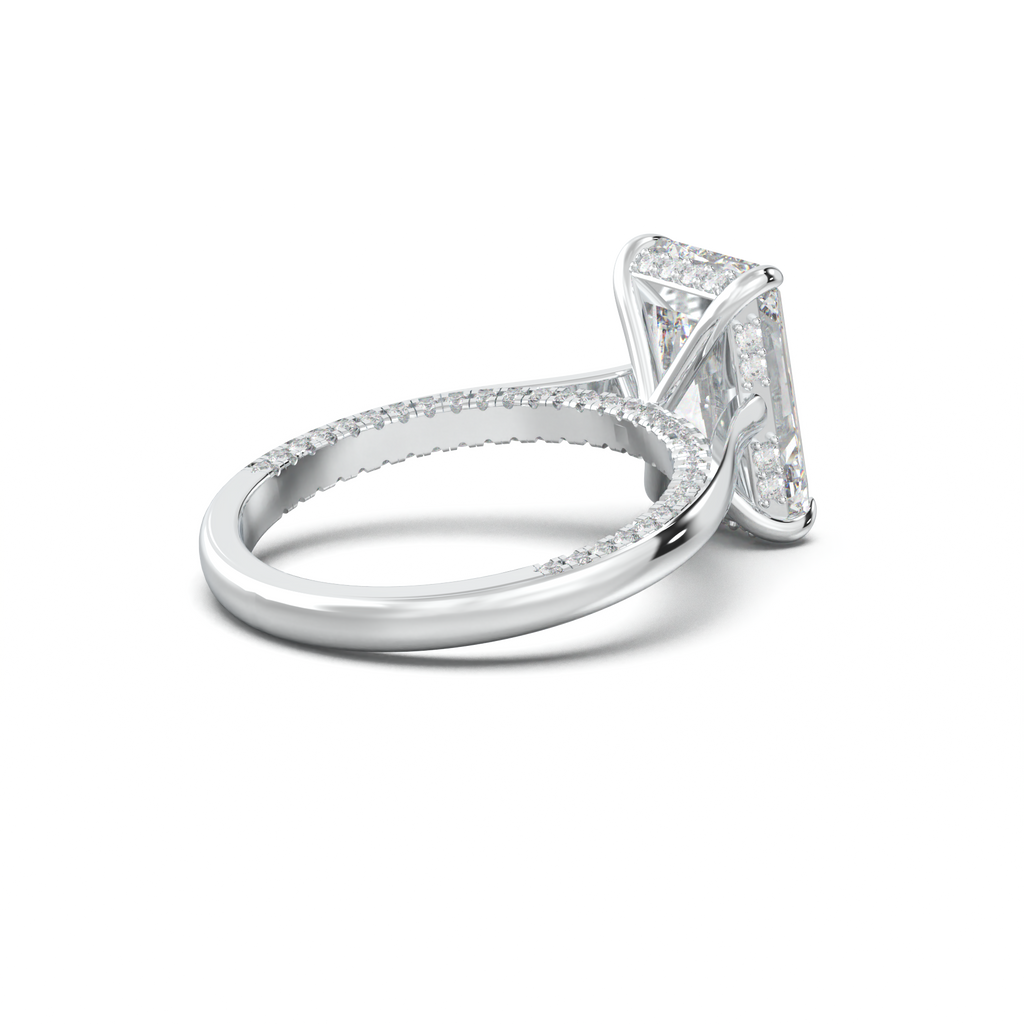 Radiant Pavé Hidden Halo Engagement Ring