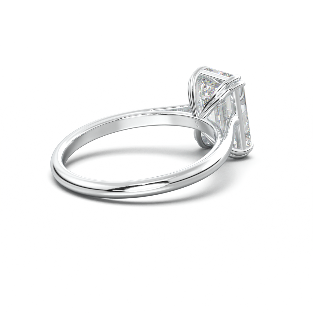 Emerald Solitaire Engagement Ring