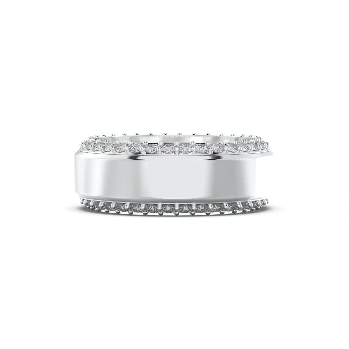 Double Pavé Edge Men's Band