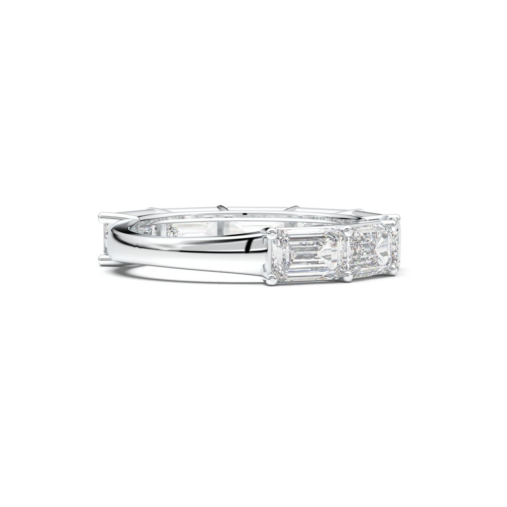 Emerald-Cut Six-Stone Wedding Band