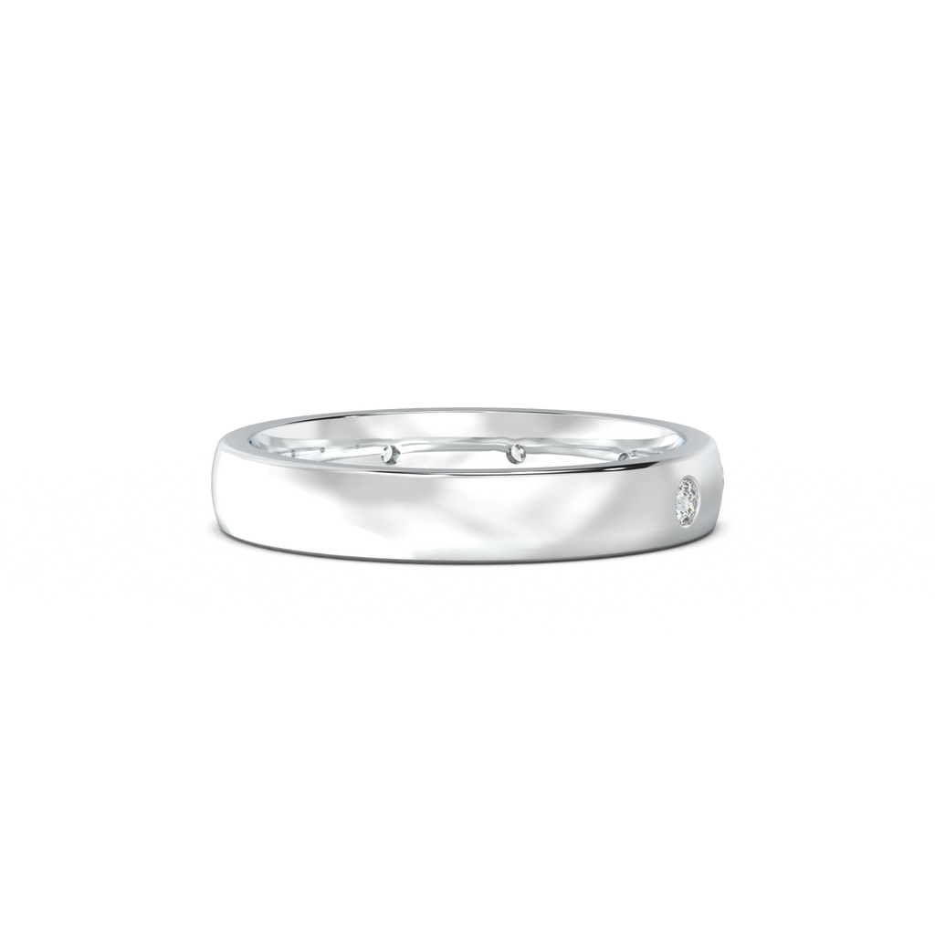 Five-Diamond Flush-Set Men's Band