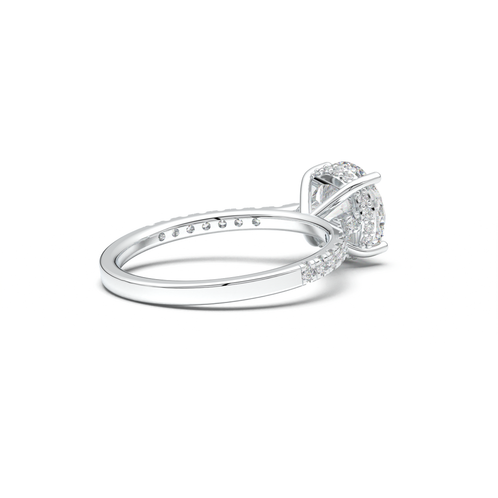 Round Pavé Engagement Ring