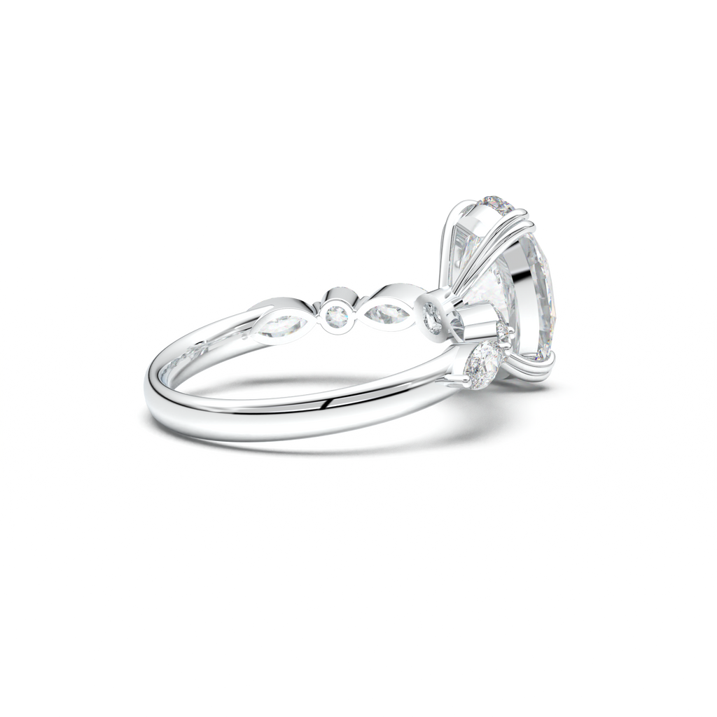 Oval Mixed-Shape Engagement Ring